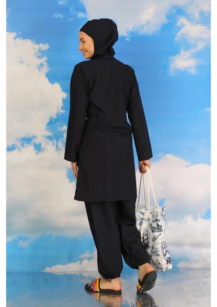 Moda Kadın Tam Tesettür Lacivert Mayo modelleri