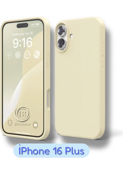 Apple Iphone 16 Plus Uyumlu Kılıf Yumuşak Silikon Içi Kadife Lansman Kapak .