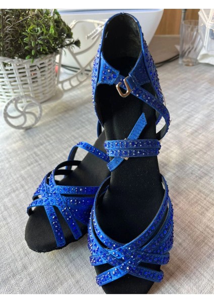 Sax Mavi Incili Salsa, Bacata, Tango, Dans Ayakkabısı 5 cm Kadeh Topuk fiyatları