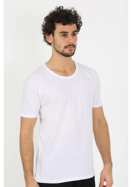 Moda Erkek Açık Yaka Beyaz Penye Atlet fiyatları