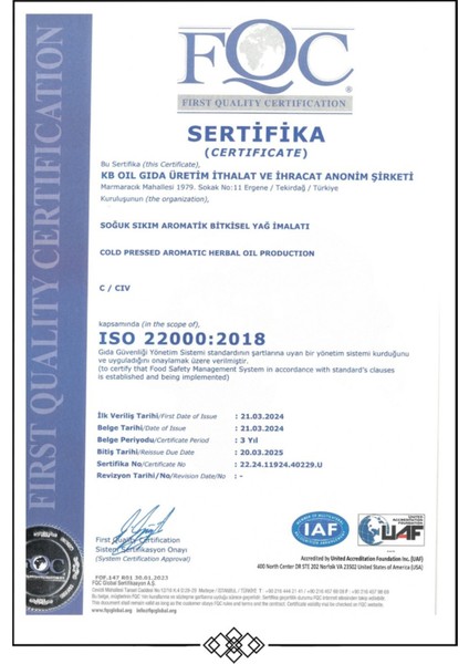 Soğuk Sıkım Susam Yağı 1 Lt