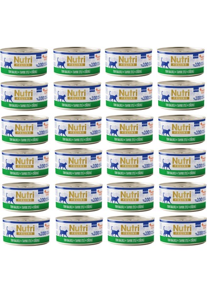 Ton Balıklı, Tavuk ve Ciğerli Mousse Tahılsız Yetişkin Kedi Konservesi 70 Gr. x 24 Adet