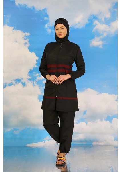 Moda Kadın Tam Tesettür Mayo Siyah fiyatları