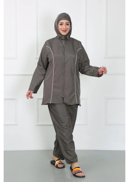 Moda Büyük Beden Tesettür Büyük Mayo Füme fiyatları