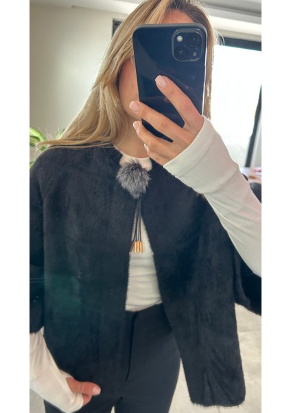 Siyah Angora Yünü Panço fiyatları