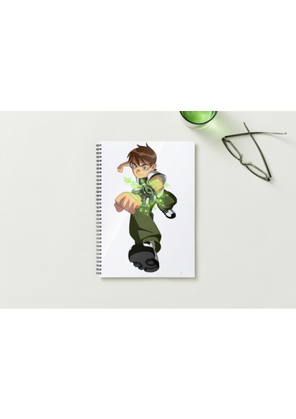 Ben 10 A5 Metal Spiralli Çizgisiz Sert Kapak Ben 10 Defter