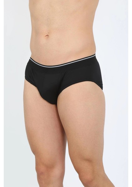 Moda Erkek Pamuk Likralı Slip Siyah