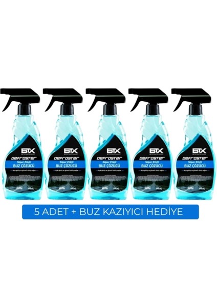 Buz Çözücü 5'li Pratik Buz Kazıyıcı Hediyeli