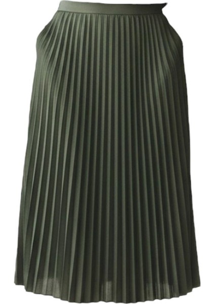 Pileli Pamuklu Dokuma Viskon 4 Mevsim Etek(95 Cm)-(38-48) modelleri