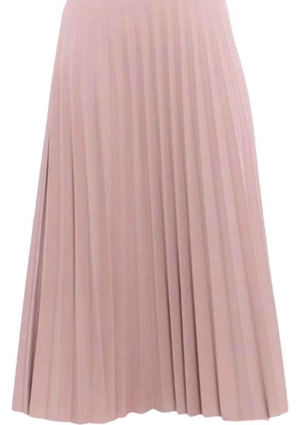 Pileli Pamuklu Dokuma Viskon 4 Mevsim Etek(95 Cm)-(38-48) modelleri