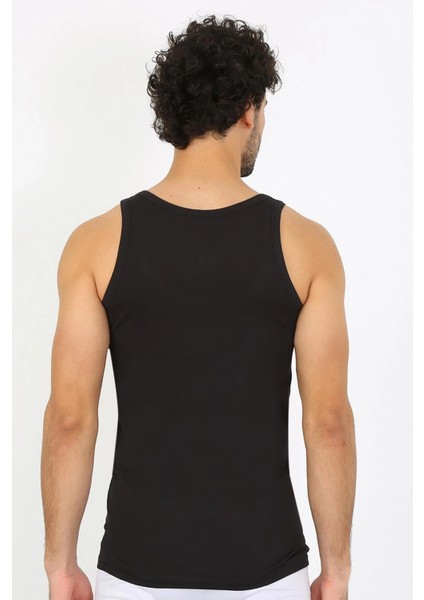 Moda Erkek Penye Siyah Atlet modelleri