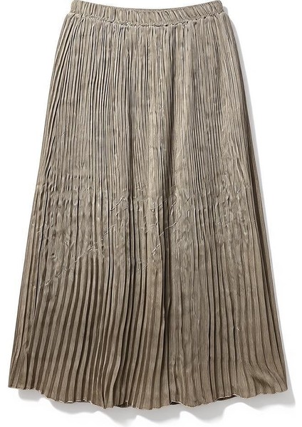 Pileli Beli Lastikli Şifon Etek(95 Cm)-(38-50) modelleri