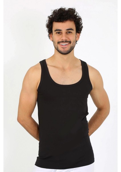 Moda Erkek Penye Siyah Atlet indirimleri