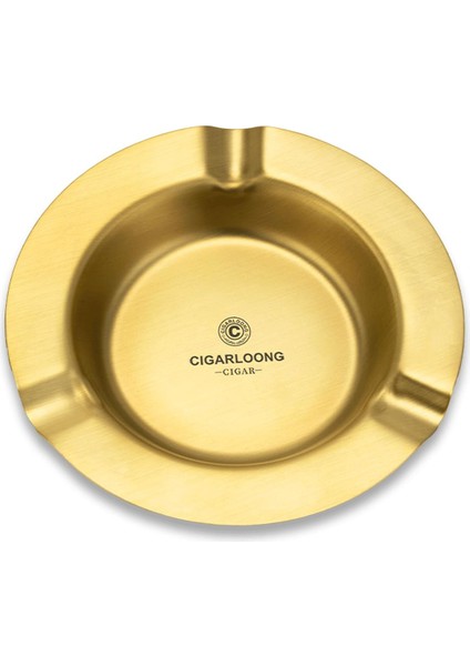Cigarloong Yuvarlak Metal Puro Küllüğü Gold 3lü