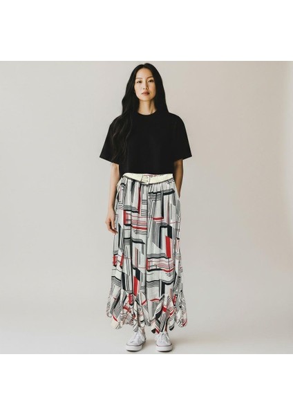 Bohem Şifon Kemerli Beli Lastikli Etek(95 Cm)-(38-50) fiyatları