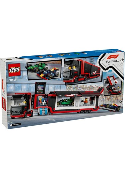 60445 Lego City F1 Tırı ve RB20 ve AMR24 1086 parça +8 yaş