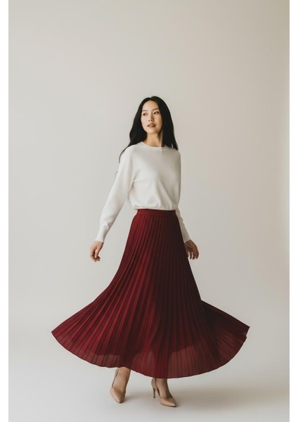 Pileli Pamuklu Dokuma Viskon 4 Mevsim Etek(95 Cm)-(38-48) fiyatları