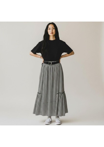 Bohem Şifon Kemerli Beli Lastikli Etek(95 Cm)-(38-50) fiyatları