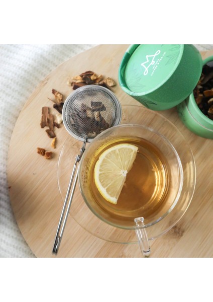 Paslanmaz Çelik Mandallı Bitki Çayı Süzgeci /çay Kahve Demleme Demlik Çay Süzgeci