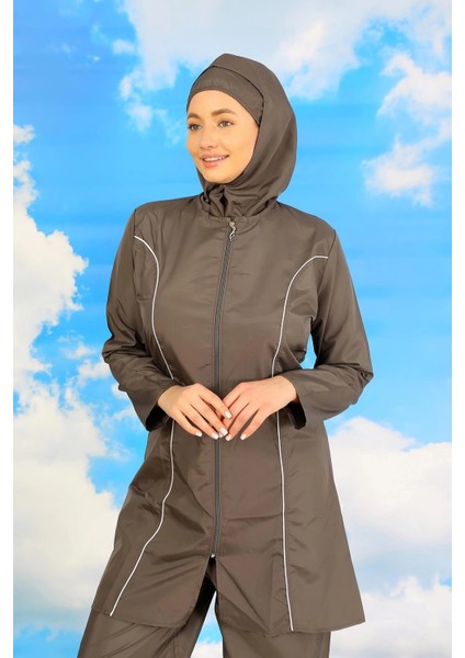 Moda Kadın Tam Tesettür Füme Mayo fiyatları