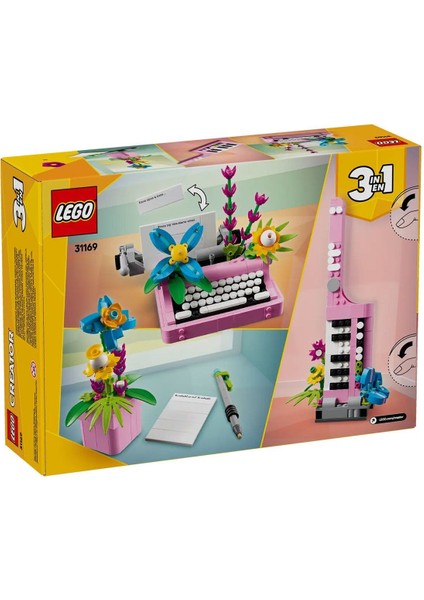 31169 Lego Creator 3in1 - Çiçekli Daktilo 363 parça +8 yaş