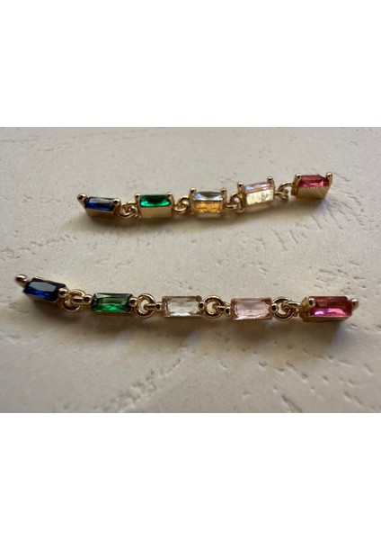 Fiona Renkli Taşlı Küpe