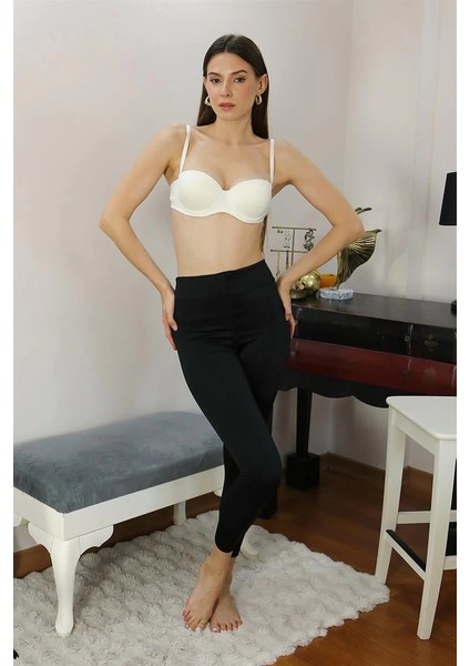 Moda Kadın Yarım Destekli Balenli Staplez Sütyen Ekru indirimleri