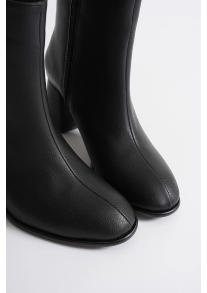 Lucinda Kadın Kışlık Siyah Kalın Topuklu Bot indirimleri