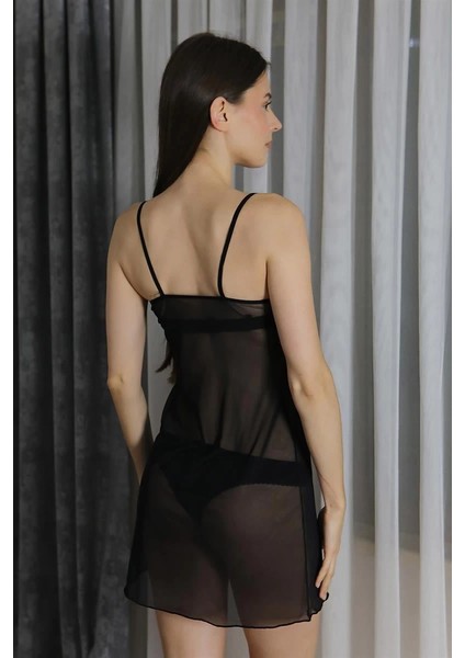 Moda Kadın Fantezi Tül Gecelik Siyah indirimleri