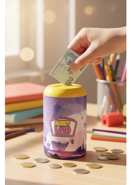 Kumbara Biriktirme Sevimli Karakterler Renkli Çocuklar Plastik