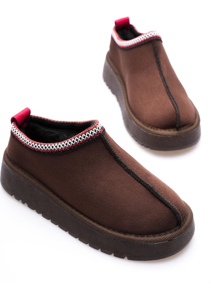 Elsa Kadın Acı Kahve Kışlık Kürklü Terlik modelleri