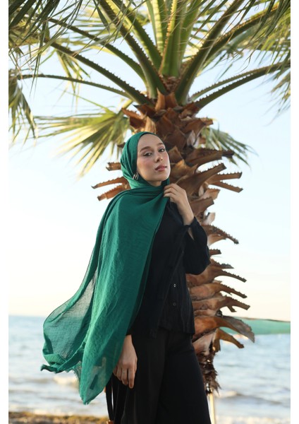 Neo Pamuk Şal Zümrüt Renk modelleri