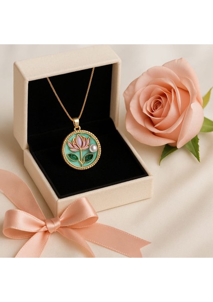 Mineli Lilyum Vintage Çelik Kolye modelleri