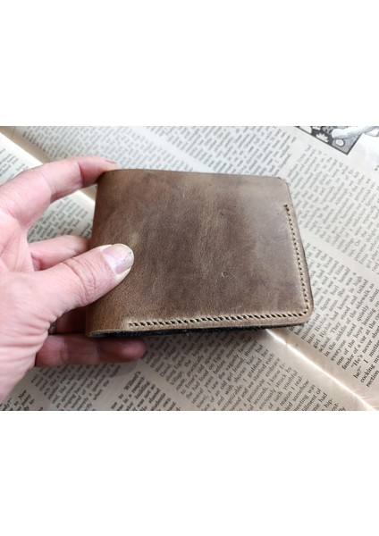 Gerçek Deri Tamamen El Emeği Cüzdan 22CM*8CM * 1 Kağıt Para Alanı 4 Kart Bölmesi Ll6