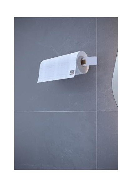 Alfams Metal Havluluk Beyaz - Minimal & Dayanıklı Duvar Tipi Askı | Modern Banyo Kağıt Havlu Tutacağı fiyatları