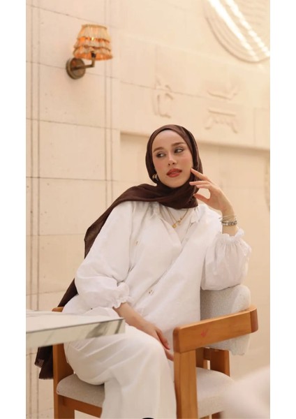 Neo Pamuk Şal Acıkahve Renk modelleri