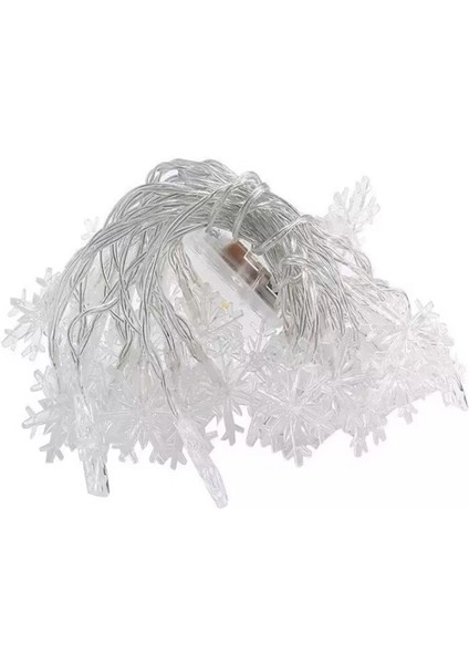 5 Metre 28 LED Yılbaşı Kar Tanesi Işık Zinciri Parti Kutlama Dekor Süsleme LED Işık Pilli Kar Tanesi fiyatları