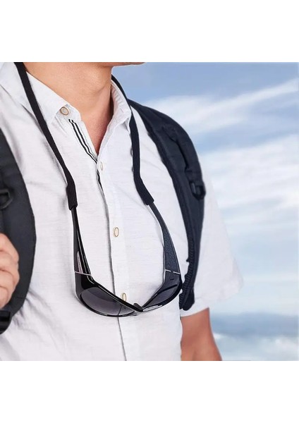 Gözlük Ipi, Sporcu, Siyah 10 Tane, Ayarlanabilir Sporcu Gözlük Askısı