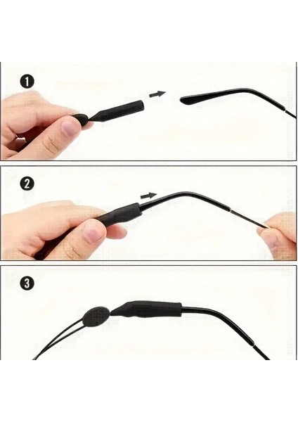 Gözlük Ipi, Sporcu, Siyah 10 Tane, Ayarlanabilir Sporcu Gözlük Askısı indirimleri