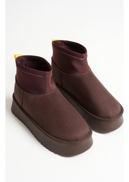 Nadia Kadın Acı Kahve Kışlık Içi Kürklü Kalın Taban Bot fiyatları