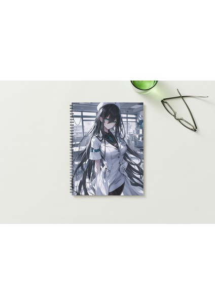Anime A5 Metal Spiralli Çizgisiz Sert Kapak Animedefter