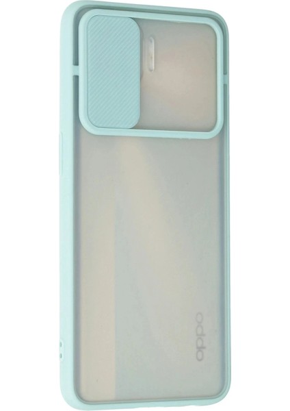 Oppo Reno 4 Lite Kılıf Palm Buzlu Kamera Sürgülü Silikon - Turkuaz modelleri