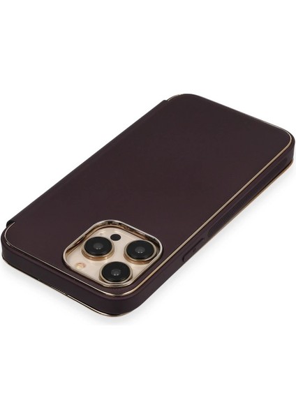 MYT09 iPhone 13 Pro Max Kılıf Dolpin Kapaklı - Derin Mor indirimleri