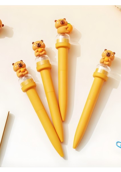 Capybara Kapibara Mühürlü Baskı Tükenmez Kalem Tekli
