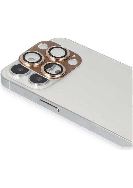 MYT09 iPhone 13 Pro Max Pers Alüminyum Kamera Lens - Gold fiyatları