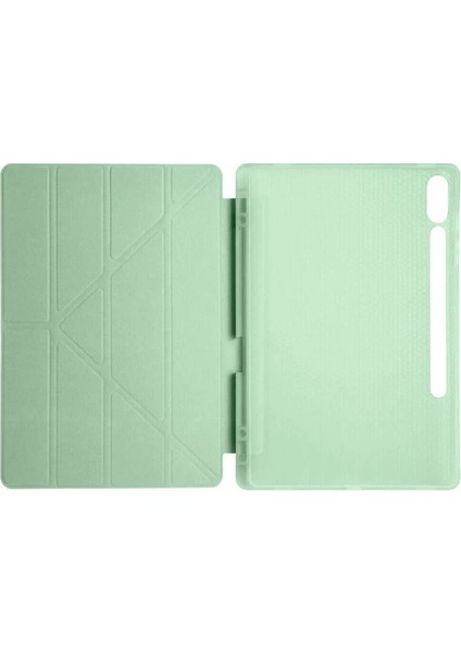 MYT09 Samsung Galaxy X610 Tab S9 Fe Plus 12.4 Kılıf Kalemlikli Mars Tablet Kılıfı - Açık Yeşil modelleri