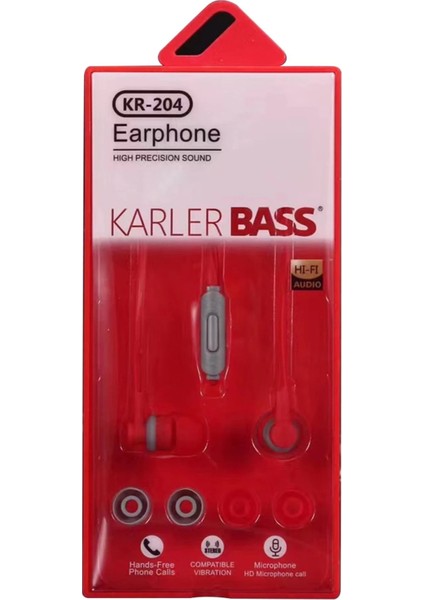 MYT09 KR-204 Kablolu Kulaklık - Kırmızı