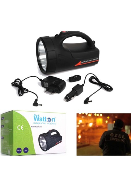 Şarjlı Güvenlik Avcı Feneri WT-240