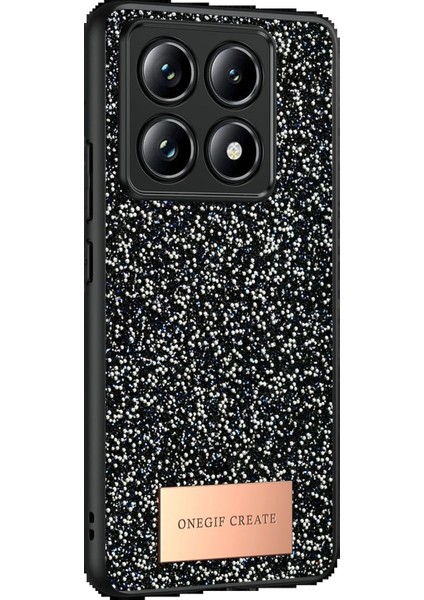 MYT09 Xiaomi Mi 14T Pro Bright Simli Kapak - Siyah fiyatları