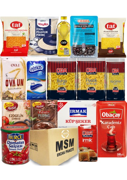 Ramazan Paketi Erzak Kolisi Kumanya Paketi Ramazan Kolisi Gıda Paketi 16 Parça Paket No 10